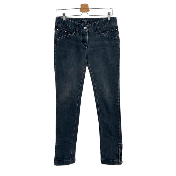 Dolce & Gabbana Low Rise Straight Leg Zipper Ankle Y2K Jeans Size US 8 - Picture 1 of 9